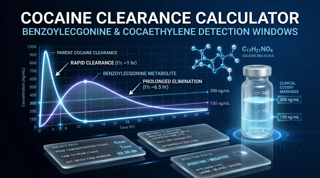 cocaine clearance calculator
