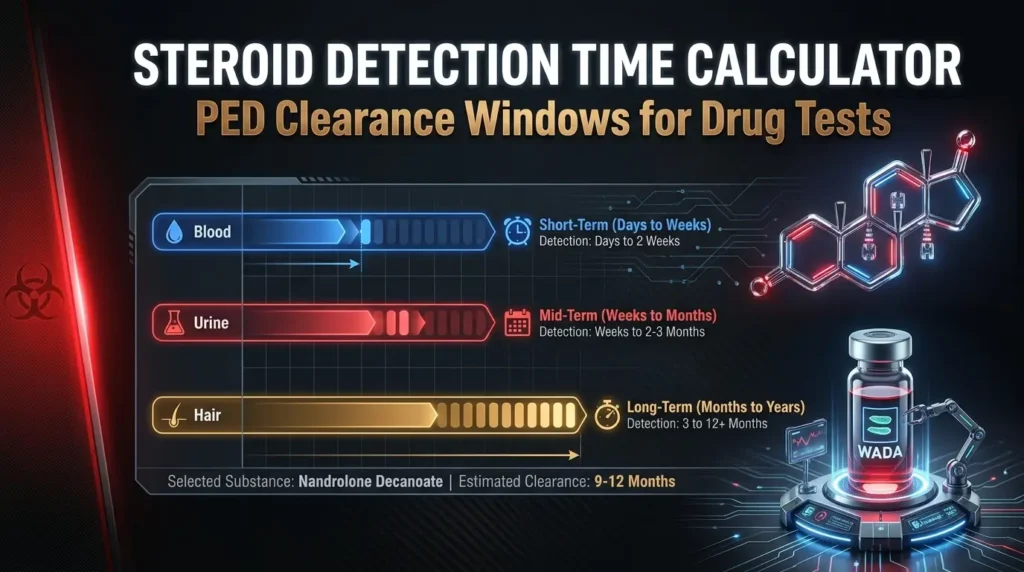 steroid detection time calculator