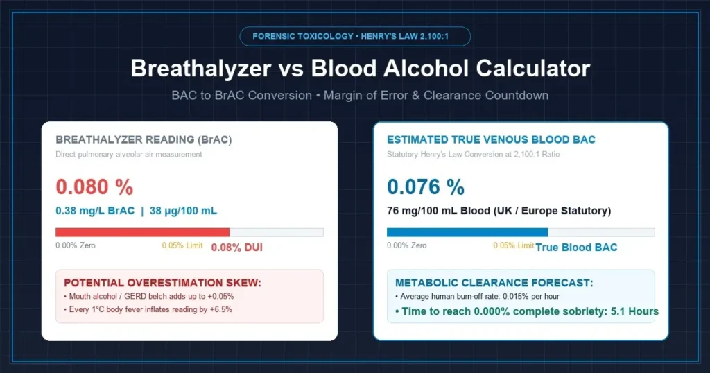 breathalyzer vs blood alcohol calculator